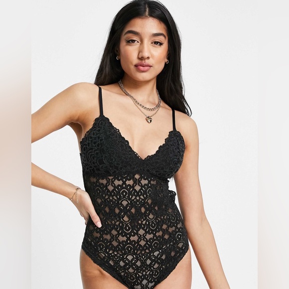 Gilly Hicks- Black Lace Bodysuit - Picture 2 of 7